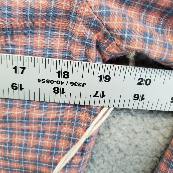 Mutual Weave Red Check Small Men's Button Up Long Sleeve Pocket - Picture 4 of 8